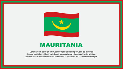 Mauritania Flag Abstract Background Design Template. Mauritania Independence Day Banner Social Media Vector Illustration. Mauritania Banner