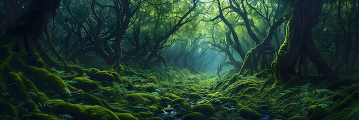 Immerse Yourself in the Timeless Tranquility of Nature's Lush Forest Labyrinth