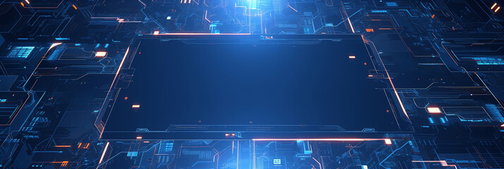 Technology electric abstract background. message frame tech style.
