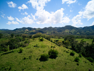 Mexico Tropical Mountain Landscape Green Jungle Hills Near palenque . Drone