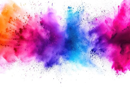 Happy Holi, Indian Festival of Color Celebration with Colorful Splashing Paint Background