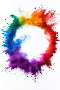 Happy Holi, Indian Festival of Color Celebration with Colorful Splashing Paint Background