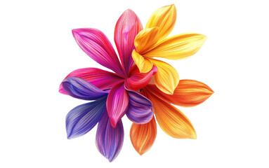 Fototapeta na wymiar Floral Splendor: Colorful Holi Flower Petals Icon Generative AI