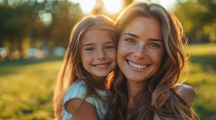 Two Young Girls Standing in a Field