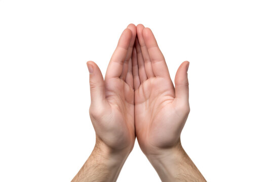 Teen man Praying hands. Transparent background PNG. Clasped hands in prayer. Religious concepts such as thanking god, salvation, holy spirit, deliverance, faith and deliverance from evil