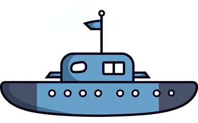Submarine Sonar Vector Illustration Echoes