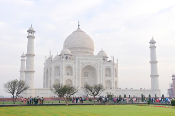 AGRA, INDIA - MARCH 17: The people visit Taj Mahal, Agra, India on March 17, 2024. The Taj Mahal is...