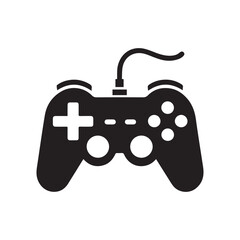 Modern silhouette vector video game controller, video game controller icon 