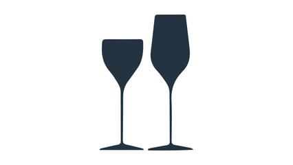 glass of champagne isolated on white in vector