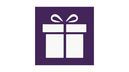 gift box illustration in vector, purple gift box, wrapped purple gift box