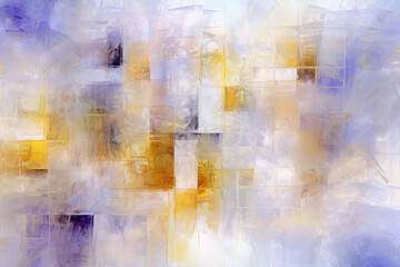 Abstract painting. Geometric shapes, squares, and rectangles in pastel colors.