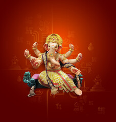 Lord ganpati festival of chaturthi, is one of the best-known and most worshiped god in the Hindu religion lord Ganesha of Indian wedding festival tradition