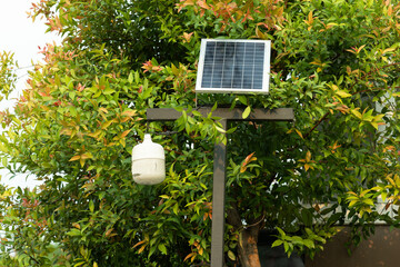 Lamps powered by solar cells