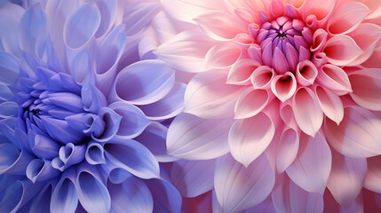 Pink and purple dahlia petals macro floral abstract