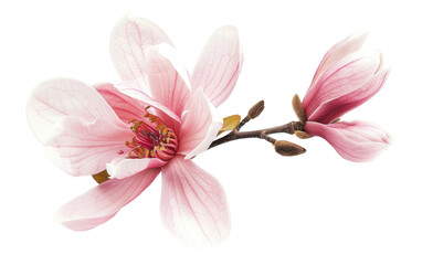 Fototapeta na wymiar Serenity in Petals: Unveiling Magnolia Generative AI