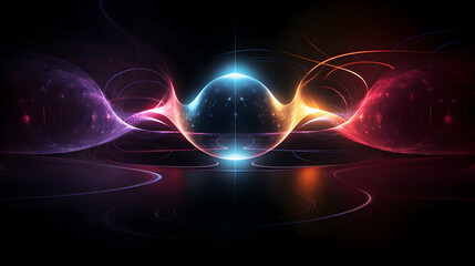 An intricate illustration of the double-slit experiment,