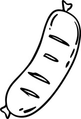sketch sausage hand drawn