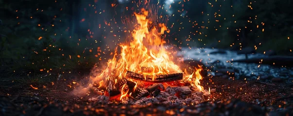  Bonfire with high flames © Svitlana