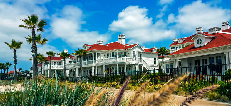 Street shot of a homes luxury homes,California.