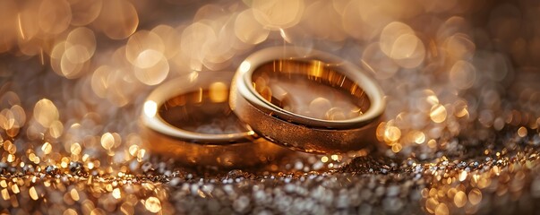 Obraz na płótnie Canvas closeup of golden wedding rings
