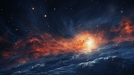 wonderful astrophotography image of a cosmic - obrazy, fototapety, plakaty