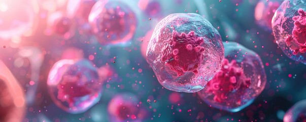 Exploring the Nano-Molecular Health of Cells - obrazy, fototapety, plakaty