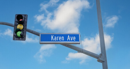 Karen Avenue Street Sign