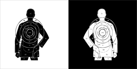 Illustration vector graphics of target shooting icon