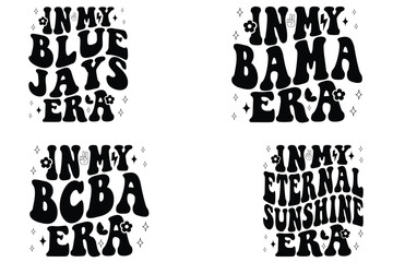 In My Blue Jays Era, In My Bama Era, In My BCBA Era, In My Eternal Sunshine Era retro T-shirt