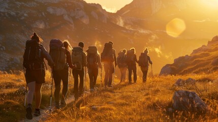 Group Hike Adventure at Dawn