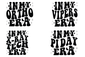 In My Ortho Era, In My Vipers Era, In My X-Ray Tech Era, In My Pi Day Era retro T-shirt