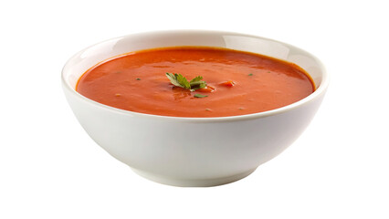 Tomatoes Soup isolated on transparent background.