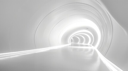 Abstract White Tunnel