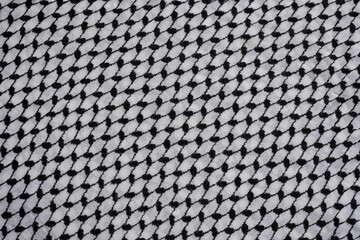 Palestinen keffeyh on white background  isolated with mock up and copy space