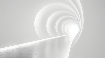 Abstract White Tunnel