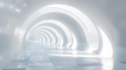 Abstract White Tunnel - 761440141