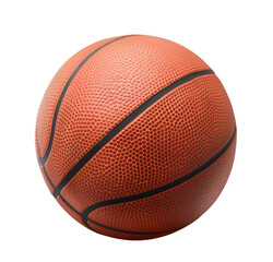 Obraz premium A basketball is shown in a close up. The ball is orange and black. The ball is the main focus of the image
