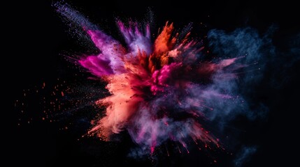 Vibrant Powder Explosion Abstract - 761440537