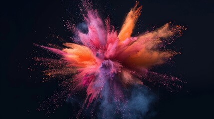 Vivid Powder Explosion Art