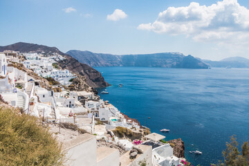 Beautiful views on the island of Santorini. Landscape.	
 - obrazy, fototapety, plakaty