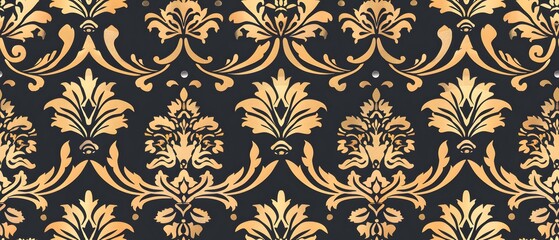 Fototapeta premium Name: Luxurious Damask-Inspired Vector Patterns with Ornate Florals and Geometrics