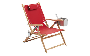 Stylish Beach Chair Armrest Cooler Artwork: Generative AI