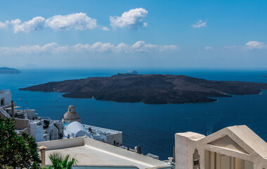 Beautiful views on the island of Santorini. Landscape.	 - obrazy, fototapety, plakaty