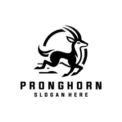 Pronghorn Logo Design. Pronghorn vector logo