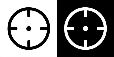 Obraz premium Illustration vector graphics of target shooting icon