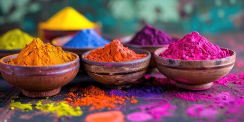 Happy Holi Indian Festival Celebration of a Colorful Powder or Gulal. 