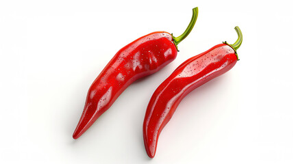 red pepper on isolated white background. 