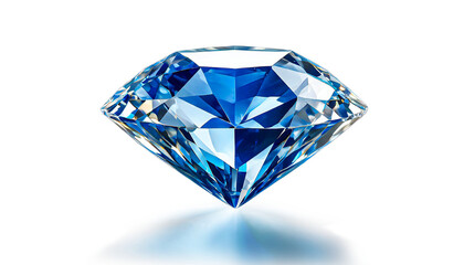 A large shiny blue diamond