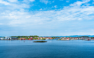 Naklejka na ściany i meble View of STAVANGER, FjordSailing, Stavanger, Boknafjorden, Norway, Europe