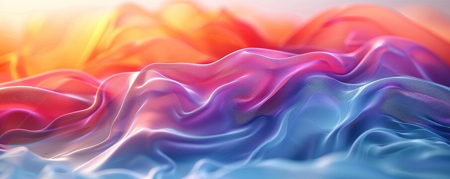 ull frame shot of abstract background with colorful wavy lines